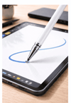 Vivo Y27s Uyumlu Dokunmatik Stylus Kalem Disk Uçlu Hassas Beyaz Tablet Telefon Çizim Kalemi