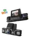 Wi-Fi Bağlantılı 1080P HD 4 Kameralı Araç İçi Kayıt Sistemi, 2.4 İnç Ekran ve Gece Görüş Özellikli