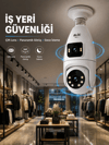 Wi-Fi Çift Lens Ampul Kamera  Akıllı Ev Güvenliği