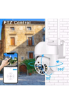Wi-fi ptz iç ve dış mekan 360 derece çift antenli 1080p 3 mp speed dome ip kamera
