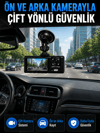 WiFi Çift Kameralı Araç İçi Kayıt Kamerası 1080P Full HD 170° Geniş Açılı Araç Kamerası