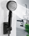 Yapışkanlı Duş Başlığı Tutucu Ayarlı Siyah Bx40