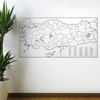 Yazılabilir Türkiye Haritası Manyetik Duvar Stickerı 110 X 56 Cm Bx40