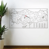 Yazılabilir Türkiye Haritası Manyetik Duvar Stickerı 110 X 56 Cm Bx40