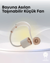 Yazlık Taşınabilir Sessiz Boyun Fanı 3 Kademe Hız Ayarlı