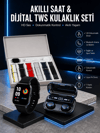 Yeni Model Akıllı Saat ve Kulaklık Kampanyası Nabızz Ölçer Bluetooth Bağlantılı Uzun Pil Ömrü