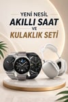 Yeni Nesil Sesli Görüşme Akıllı Saat ve Powerbank Çoklu Şarj Girişli Bluetooth Kulaklık Nabız Ölçer