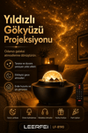 Yıldız Efektli Projektör Gece Lambası Müzik Destekli Ambiyans Ve Parti Işığı