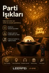 Yıldız Efektli Projektör Gece Lambası Müzik Destekli Ambiyans Ve Parti Işığı