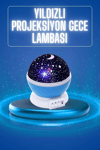 Yıldızlı Gece Lambası Mor Projeksiyon Görünümlü Masa Lambası Renk Değiştirebilen