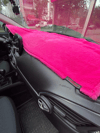 Yumuşak Tüylü Oto Torpido Bagaj Üstü Örtü Peluş Halı Fuşya Pembe 130x40cm