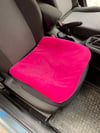 Yumuşak Tüylü Peluş Serme Oto Koltuk Koruyucu Minder Ön Tekli Fuşya Pembe