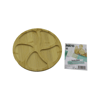 Yuvarlak 5 Bölmeli Ahşap Bambu Servis Sunum Tepsi - Tahtası 20 X 1.4cm Bx40