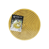 Yuvarlak Çift Taraflı=düz - Dalgalı Oyuk Kanallı Ahşap Bambu Sunum Tepsi 28cm Bx40