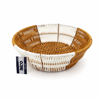 Yuvarlak Hasır K.rengi - Beyaz Ekmek Sepeti 25cm Bx40