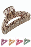 Zebra Desenli Oval Mandal Toka 8 cm