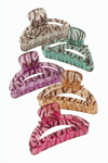 Zebra Desenli Oval Mandal Toka 8 cm