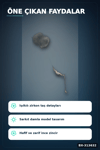 Zirkon Taşlı Damla Model Pirinç Kadın Kolyesi, 45 cm Zincirli Gümüş Renk Takı BX-313632