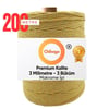 3 mm 3 Büküm Pamuk Makrome İpi Hardal 1 KG 200 Metre - Chibago