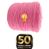 Şeker Pembe Penye İp - Yüksek Kaliteli Esnek Geri Dönüşüm Örgü İpi 150 Metre 650 Gr