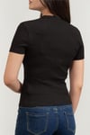 Ck J20j225245 Woven Label Rıb Fıtted Tee Kadın Tshırt
