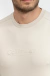 Comfort Debossed Logo Erkek Bisiklet Yaka T-Shirt