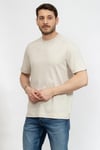 Comfort Debossed Logo Erkek Bisiklet Yaka T-Shirt