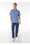 Düz Mavi Erkek T-Shirt DM0DM18578C6C