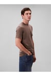 Erkek Açık Kahverengi S/S T-shirt