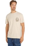 erkek arkası baskılı bej tshirt DM0DM18980ACG