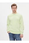 Erkek Marka Logolu Pamuklu Normal Kalıp Günlük Yeşil Sweatshirt J30J325270-LT6