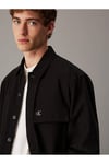 Erkek Pamuklu Siyah Overshirt Gömlek