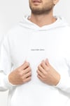 Jeans Kapüşon Yaka Beyaz Erkek Sweatshırt J30J325639YAF GRID MONOGRAM HOODIE