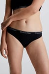Kadın Calvin Klein İmzalı Elastik Bantlı Siyah Külot 000QF7096E UB1