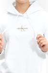 Kadın MONOLOGO REGULAR HOODIE Sweatshirt-Beyaz