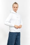 Kadın MONOLOGO REGULAR HOODIE Sweatshirt-Beyaz