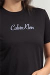 Kadın Normal Kalıp Yuvarlak Yakalı %100 Pamuk Logo Desenli Kısa Kollu Siyah T-Shirt LV047C854G-UB1