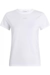 Kadın Slim Fit Marka Logolu Düşük Kol Günlük Beyaz T-Shirt K20K207212-YAF