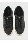 Kadın Yüksek Rahat Taban Deri Siyah Sneaker YW0YW01669-0GX