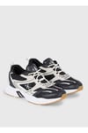Siyah - Ekru Erkek Deri Sneaker RETRO TENNIS SU-MESH