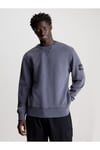 WASHED BADGE CREW NECK