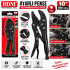 10 inç (250 mm) Kilitli Ayarlı Komple Metal Pense