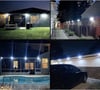 100 Led Dış Mekan Solar Aydınlatma Fotoselli Solar Lamba Hareket Sensörlü