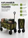 130 Kg Taşıma Kapasiteli Katlanabilir Wagon Taşıma Arabası