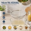 16 cm Metal Saplı Tel Süzgeç (Kulaklı)