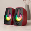 2.0 USB RGB Işıklı Kırmızı Multimedya Hoparlör Seti (1+1, 12W)