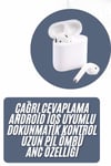 2025 Model Çağrı Cevaplayabilen Bluetooth Kulaklık Beyaz Dokunmatik Kontrol