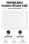 26x19 Cm Büyük Boy Yapışkanlı Kargo Fatura Cebi 250 Adet