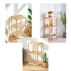 3 Katlı Çok Amaçlı Ahşap Bambu Raf Organizer 36x32x80 cm