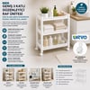 3 Katlı Tekerlekli Sepet Organizer Raf - 352x220x480 mm